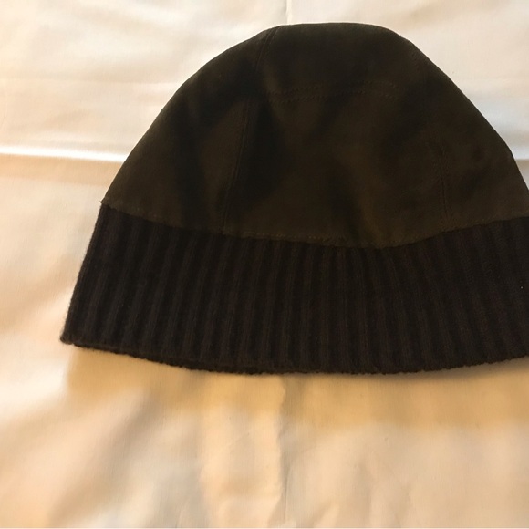 Todds Mens Suede and Cashmere Brown Beanie - Picture 2 of 6